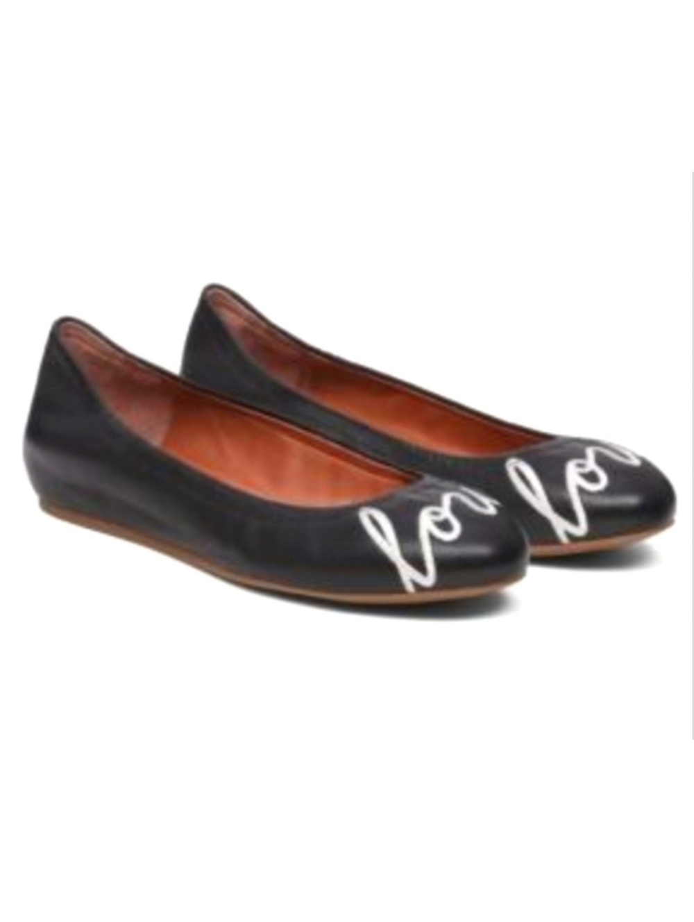 NWT Black Embroidered LOVE Ballet Flats Ellen Degeneres 12 Toddler Girls